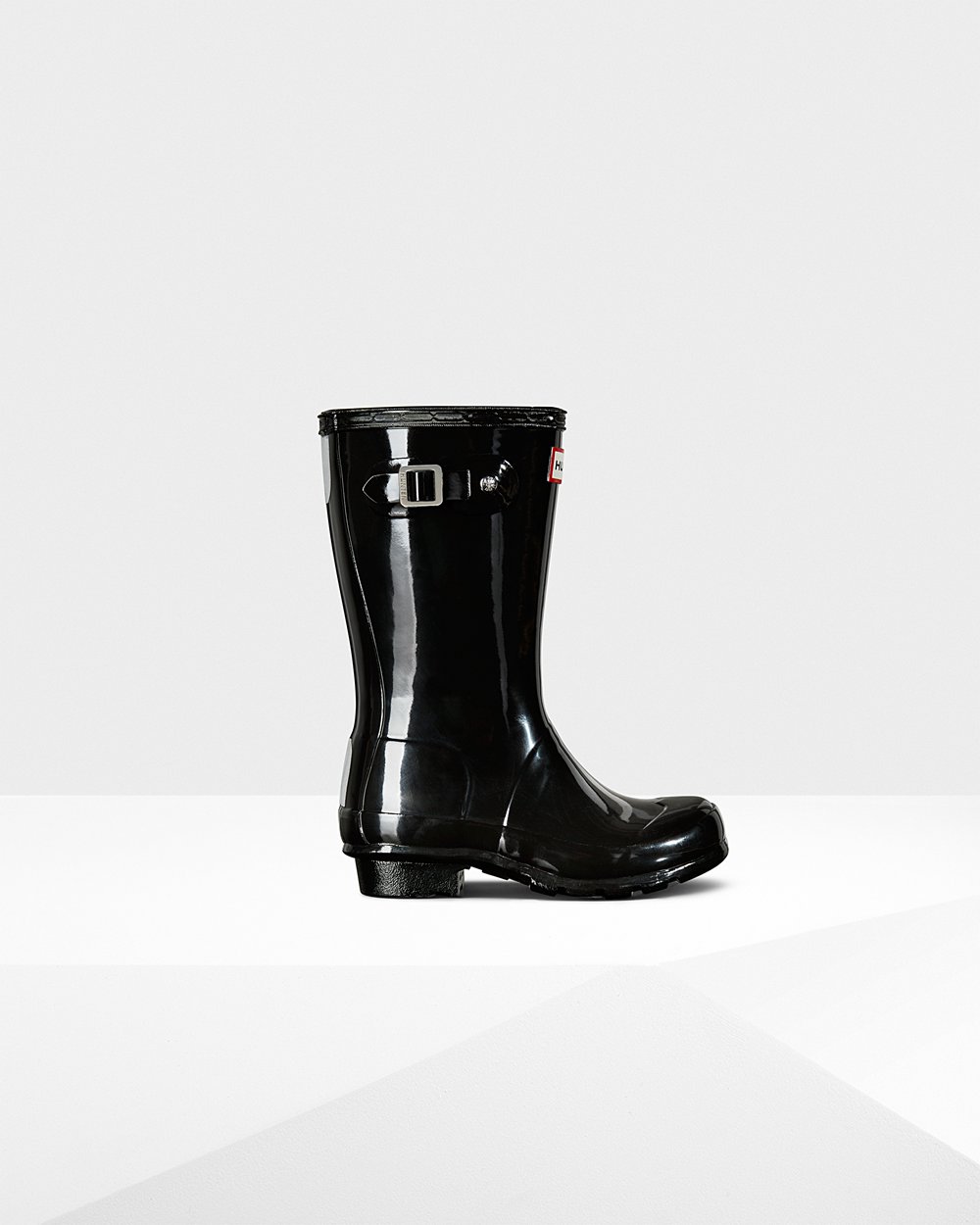 Botas de Lluvia Hunter Niños - Original Big Gloss - Negros - OCQDVLK-17